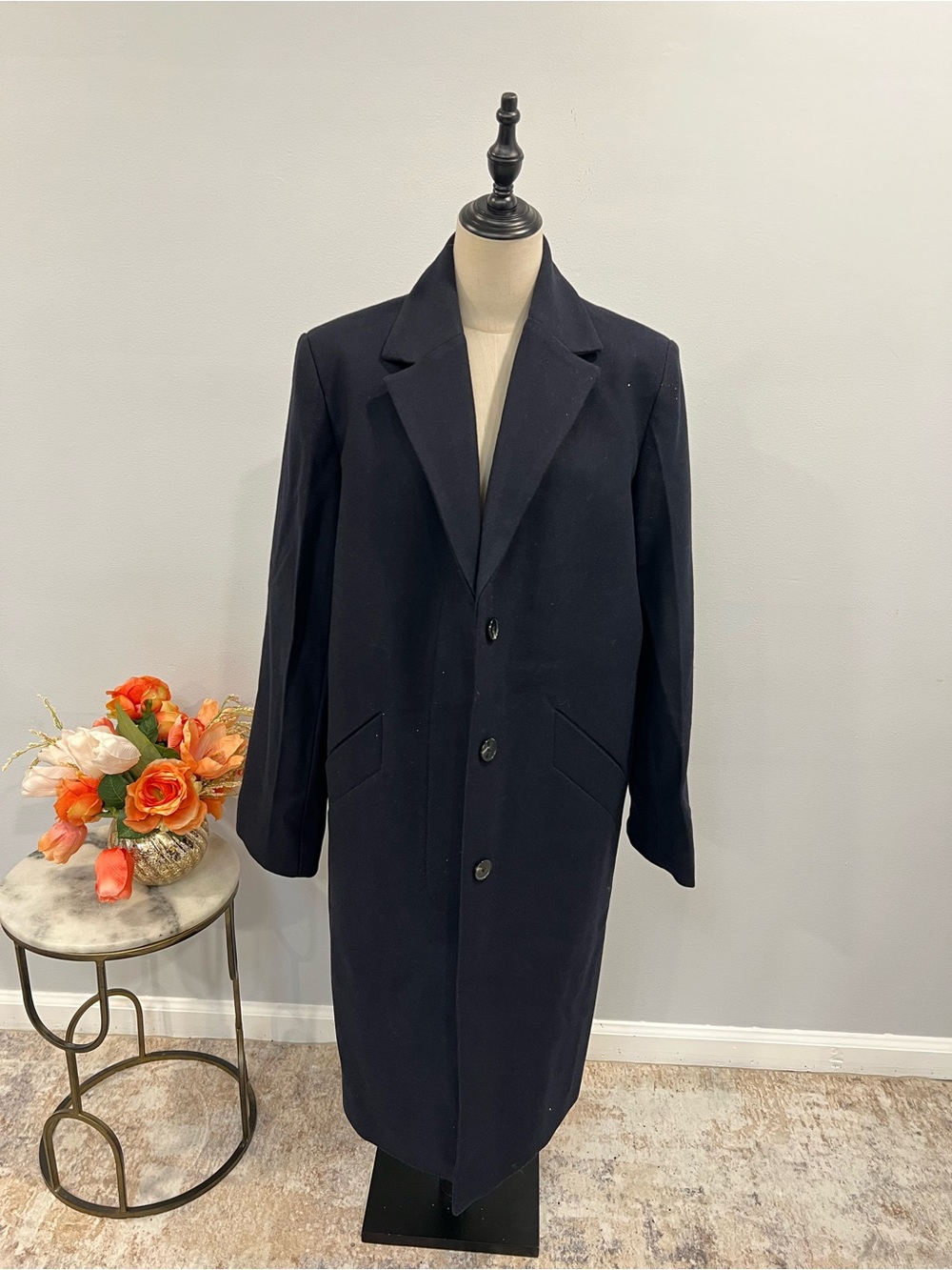 Zadig & Voltaire Marly Lainage Coat In Encre Ink Color Size Medium- $898 Retail